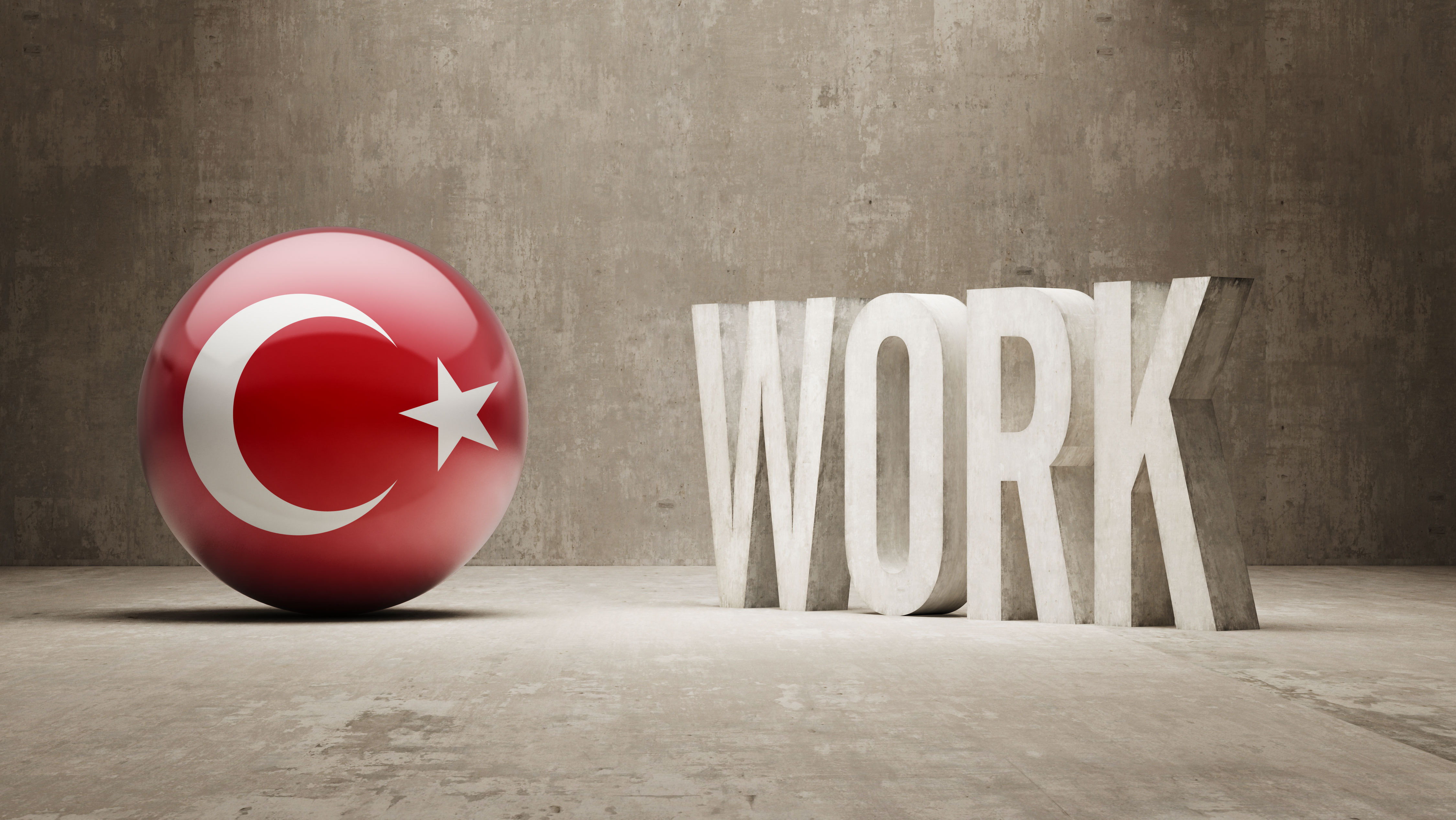 Флаг Турции, работа в которой доступна для иностранцев