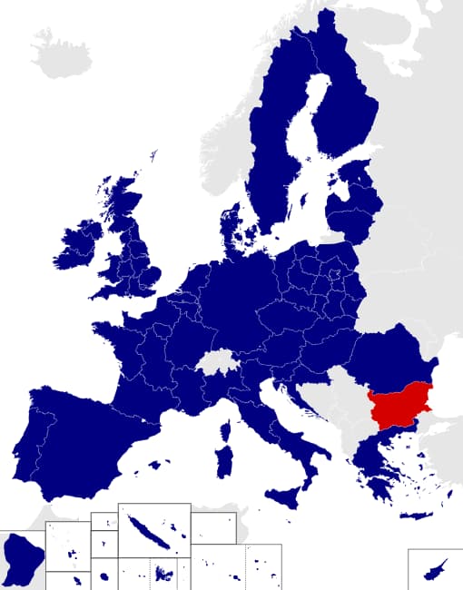 Болгария на карте ЕС