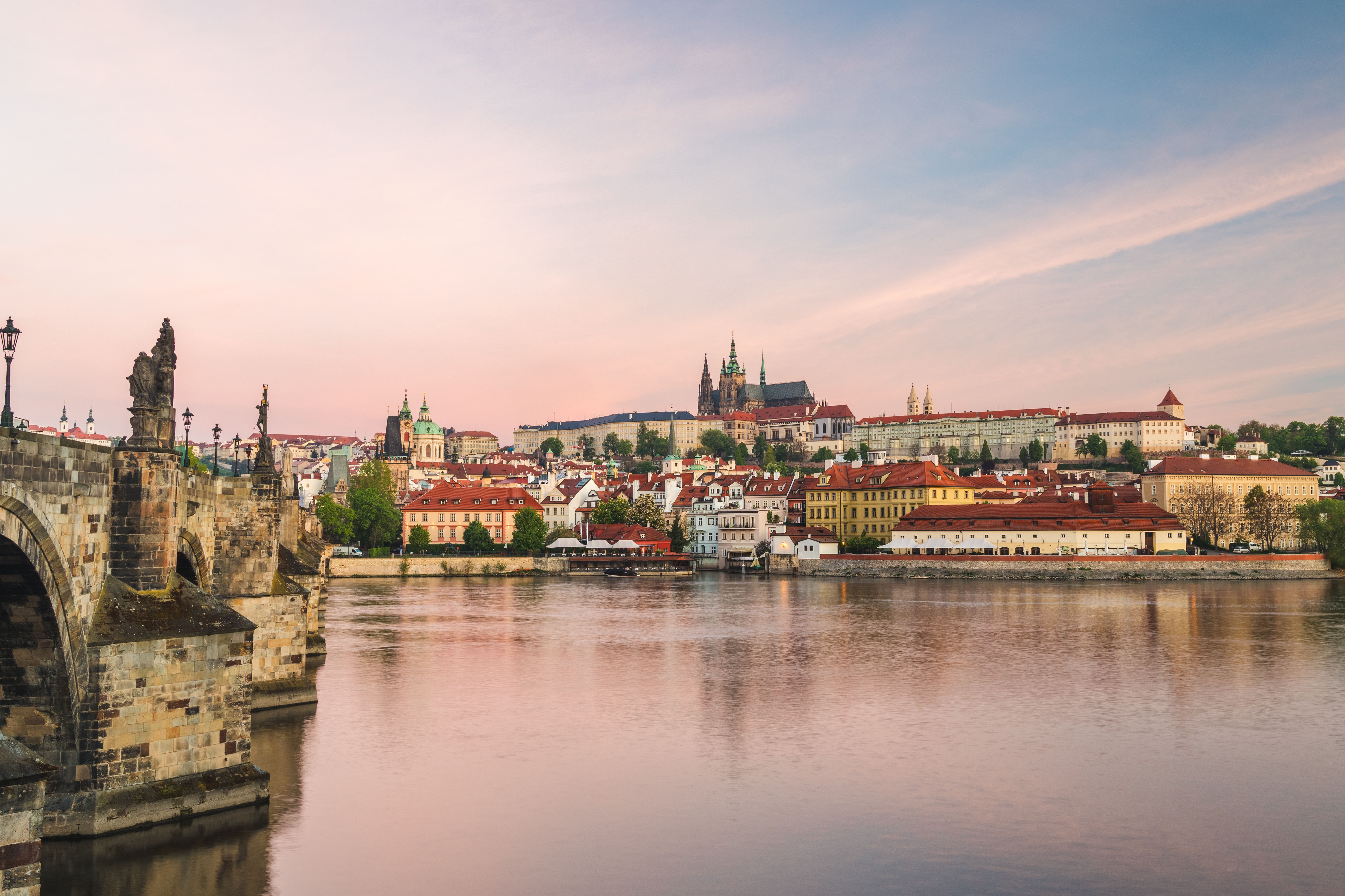 The capital of the Czech Republic with an image of an old architectures