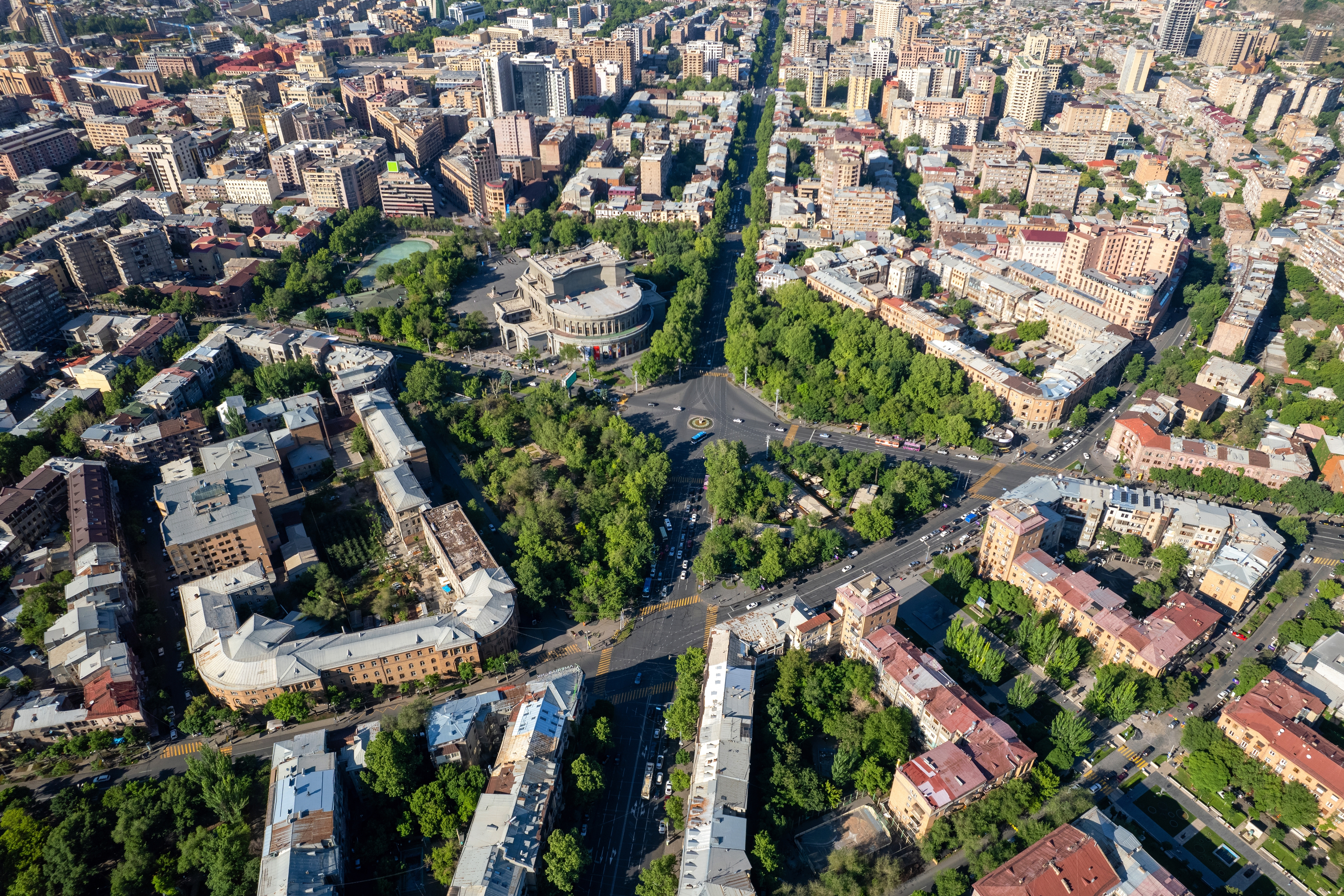 Вид на жилые дома в Армении